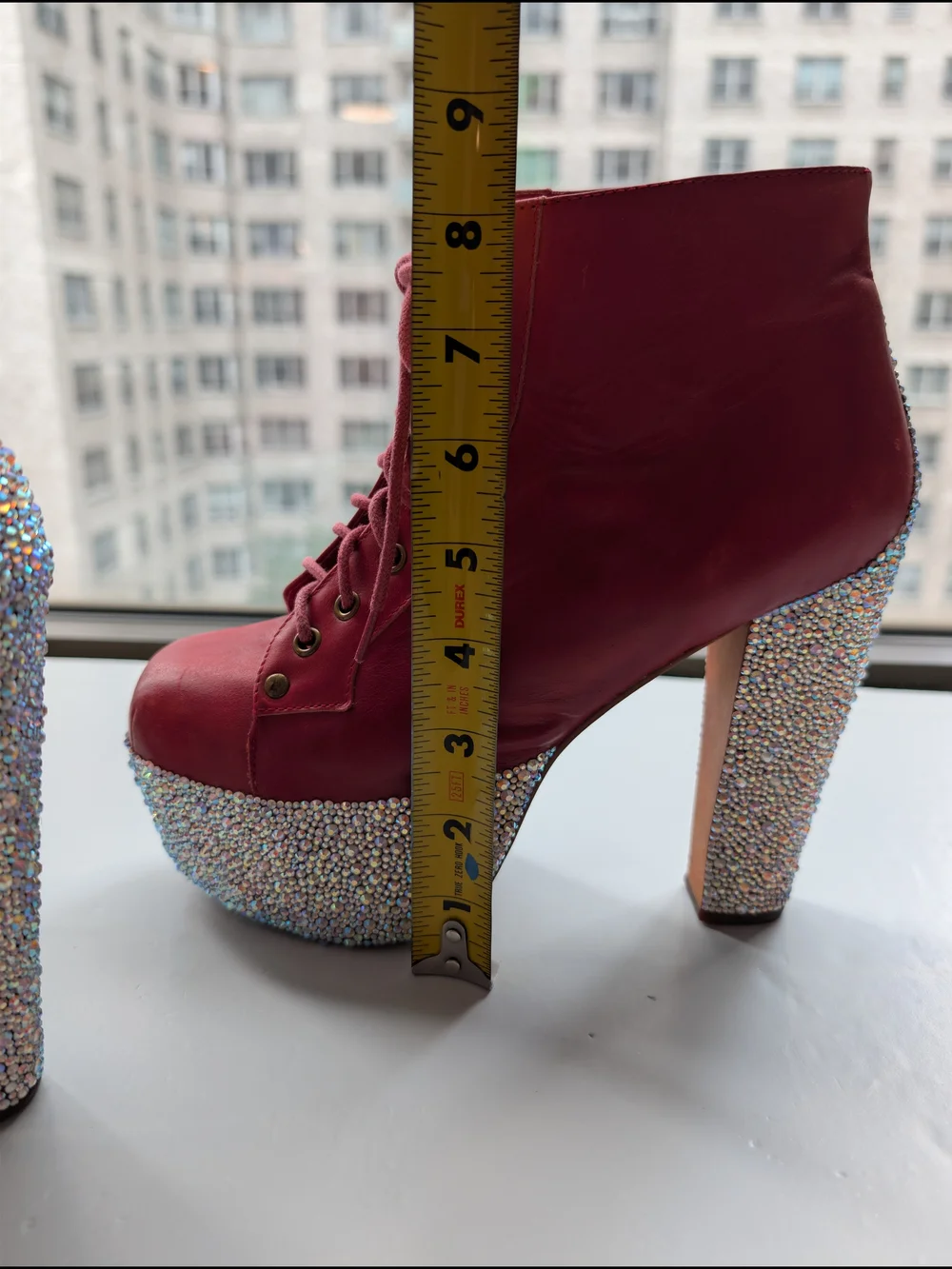 Jeffrey Campbell rhinestones added